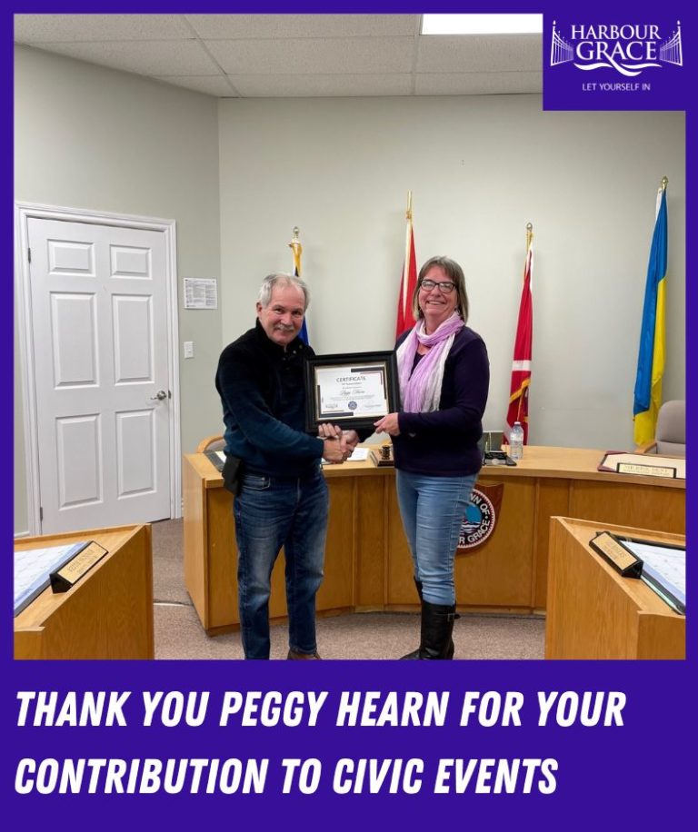 Thank You Peggy Hearn Harbour Grace
